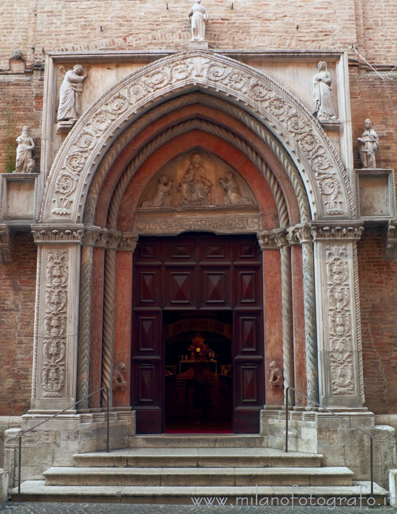 Pesaro (Pesaro e Urbino, Italy) - Portal of the Sanctuary of Our Lady of Grace